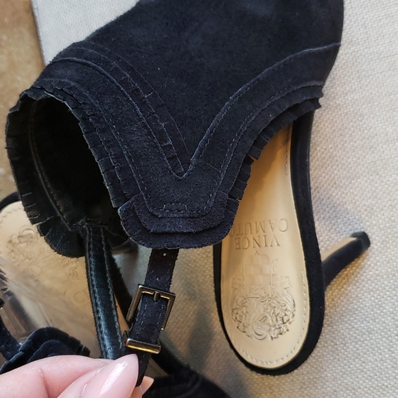Vince Camuto style Prenda Black Suede size 7.5 - Picture 6 of 6